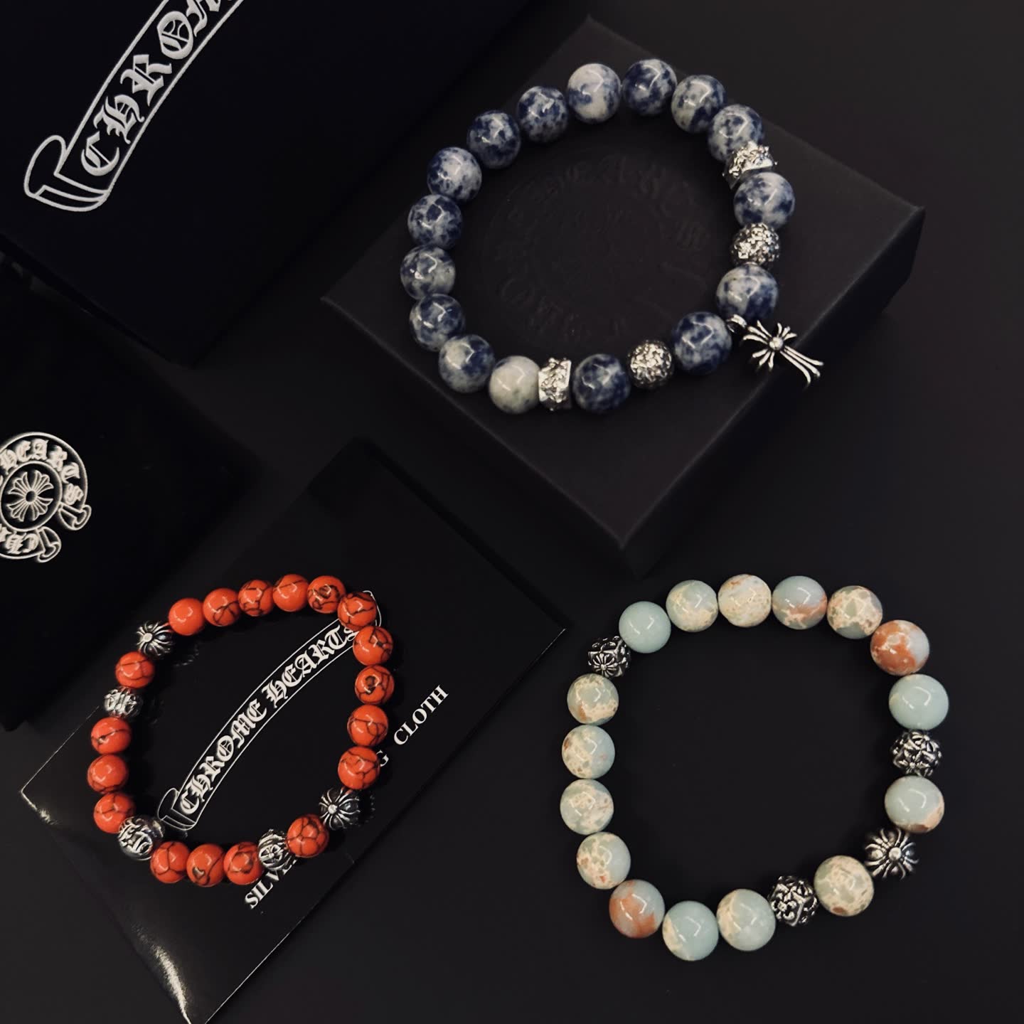 Chrome Hearts Beaded Bracelet Set